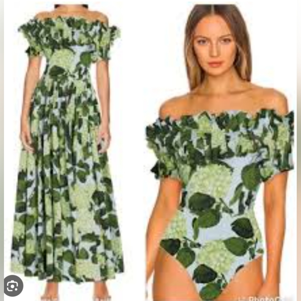 Swimsuit Floral Off-Shoulder Kids 3 Pieces SZ Small New With Tags